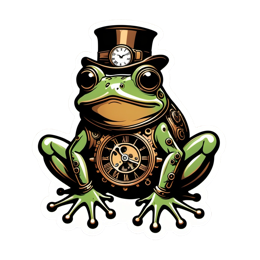 frog steampunk SVG PNG design