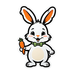 bunny carrot SVG PNG design with clean design elements