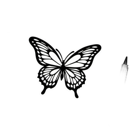butterfly sticker SVG PNG design with clean design elements
