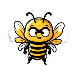 fantasy cartoon bee SVG PNG design with clean design elements