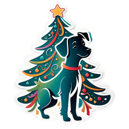 christmas dog SVG PNG design