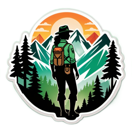 hiking adventure SVG PNG design with clean design elements