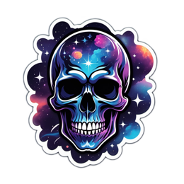 skull galaxy SVG PNG design with clean design elements