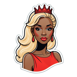 artistic portrait sticker SVG PNG design with clean design elements