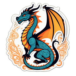 dragon SVG PNG design with clean design elements