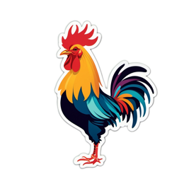 chicken artistic SVG PNG design with clean design elements