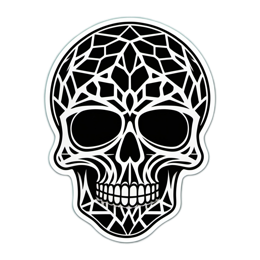 skull pattern SVG PNG design with clean design elements