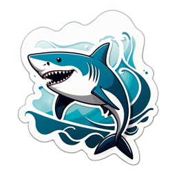 shark ocean SVG PNG design with clean design elements