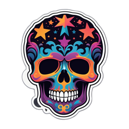 skull vibrant SVG PNG design with clean design elements