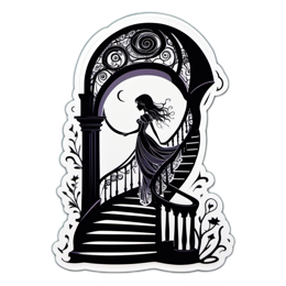 silhouette staircase SVG PNG design