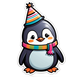 party penguin SVG PNG design