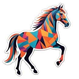 artistic horse SVG PNG design with clean design elements