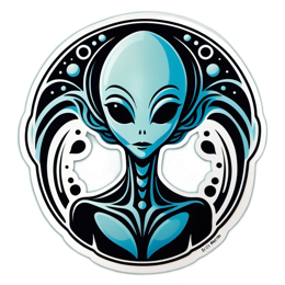 fantasy alien SVG PNG design with clean design elements