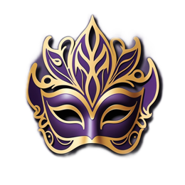 mask gold SVG PNG design with clean design elements