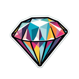 diamond colorful SVG PNG design with clean design elements