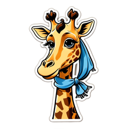 artistic giraffe SVG PNG design with clean design elements