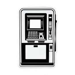atm machine blackandwhite SVG PNG design with clean design elements