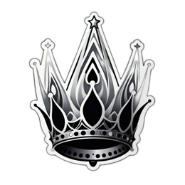 crown blackwhite SVG PNG design with clean design elements