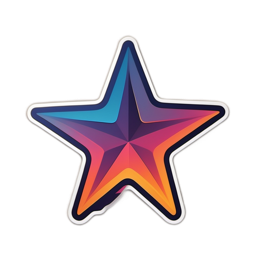 colorful star SVG PNG design with clean design elements