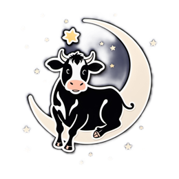 cow moon stars SVG PNG design