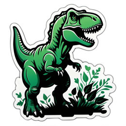 dinosaur sticker SVG PNG design with clean design elements
