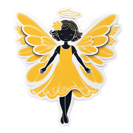 fairy yellow SVG PNG design with clean design elements