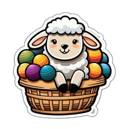 sticker sheep SVG PNG design