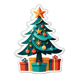 tree presents stickers SVG PNG design