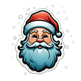 santa SVG PNG design with clean design elements