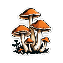 mushrooms iconic fungi SVG PNG design with clean design elements