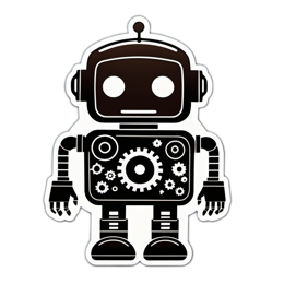 robot gears SVG PNG design with clean design elements