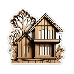 woodland housing SVG PNG design