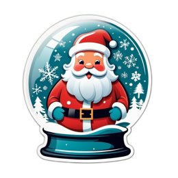 snowglobe santa SVG PNG design