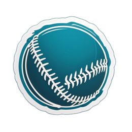 baseball sticker SVG PNG design with clean design elements