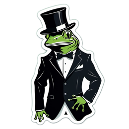 frog formal illustration SVG PNG design with clean design elements