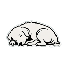 sleeping dog SVG PNG design with clean design elements