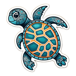 turtle artistic SVG PNG design with clean design elements