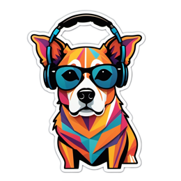stylized dog SVG PNG design with clean design elements