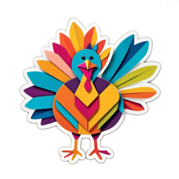 paper turkey SVG PNG design with clean design elements