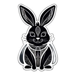 rabbit SVG PNG design with clean design elements
