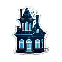 fantasy house SVG PNG design with clean design elements