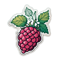 sticker raspberry SVG PNG design with clean design elements