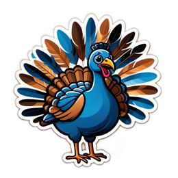 painting peacock SVG PNG design with clean design elements