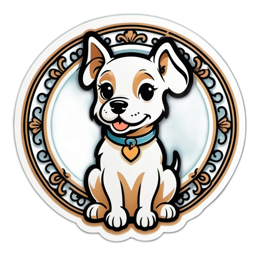 dog cartoon SVG PNG design with clean design elements