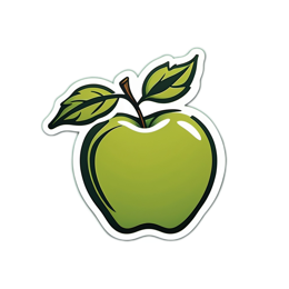 sticker apple SVG PNG design with clean design elements