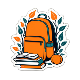 backpack books fruit SVG PNG design
