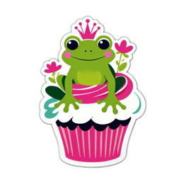 cupcake frog SVG PNG design