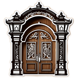 fantasy door SVG PNG design with clean design elements