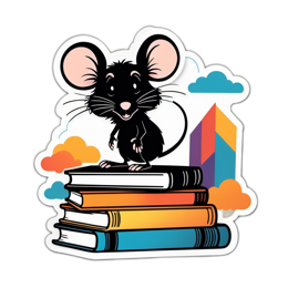 mouse books colorful SVG PNG design