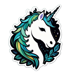 unicorn sticker SVG PNG design with clean design elements